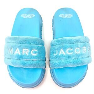 Marc Jacobs The Terry Slides Sandals Pool Blue 38